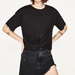 Zara NWT Knit top with knot size small